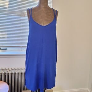 Onia, blue cross back dress